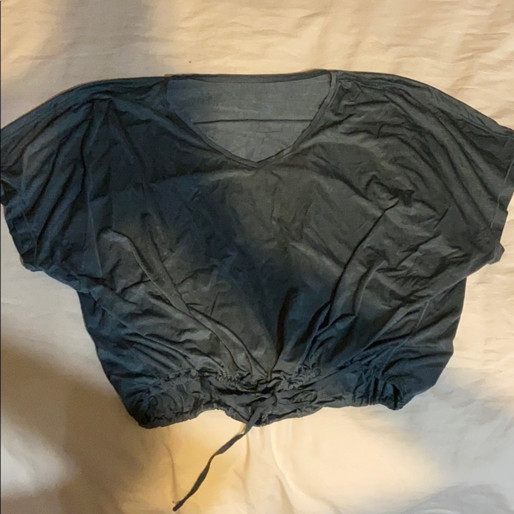 Lululemon cinched green short sleeve